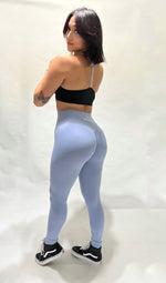 Load image into Gallery viewer, Pastel Blue Peachy leggings