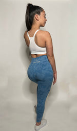 Load image into Gallery viewer, Sky Blue Camo Leggings