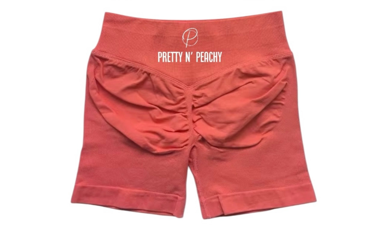 Coral Orange Sculpt Shorts **PRE-ORDER**