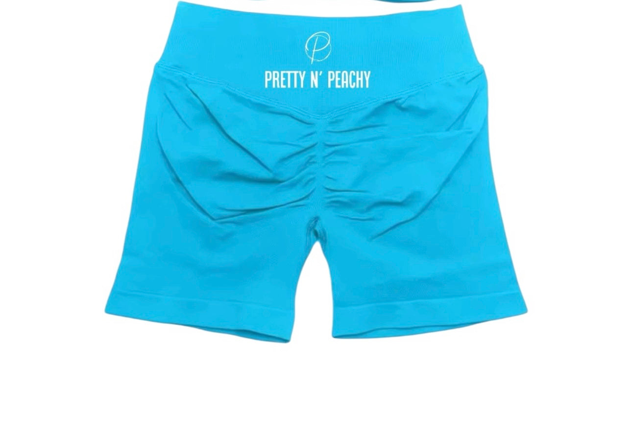 Glacier Blue Sculpt Shorts **PRE-ORDER••