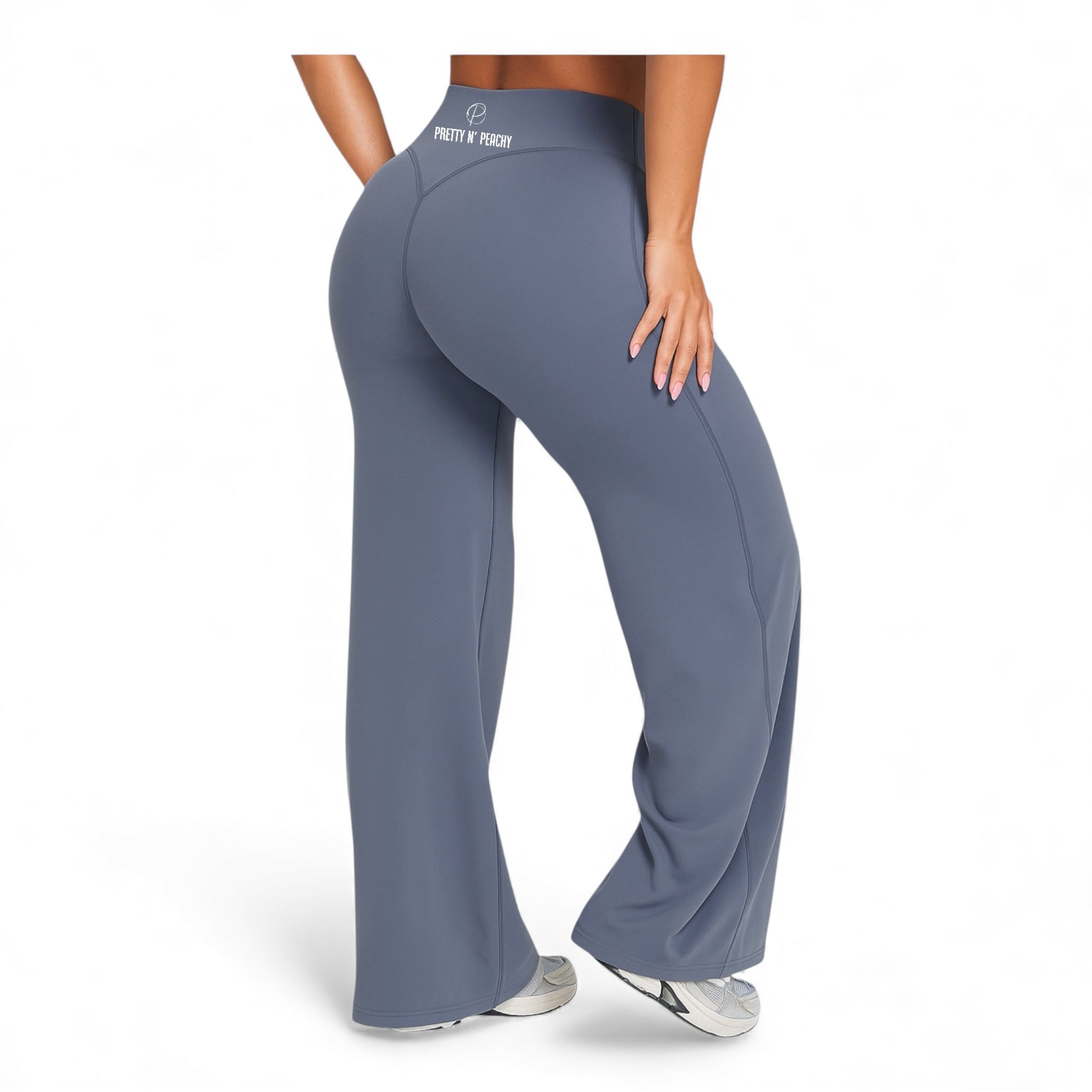 Blue Grey Wide Leg Pants **PRE-ORDER**