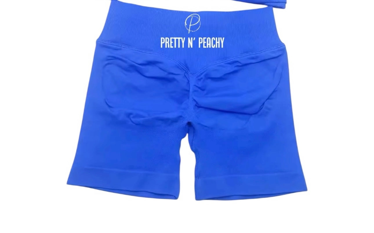 Electric Blue Sculpt Shorts **PRE-ORDER**