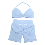 Load image into Gallery viewer, Ice Blue Sculpt Shorts **PRE-ORDER**
