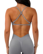 Load image into Gallery viewer, Vortex Grey Sports Bra ••PRE-ORDER••
