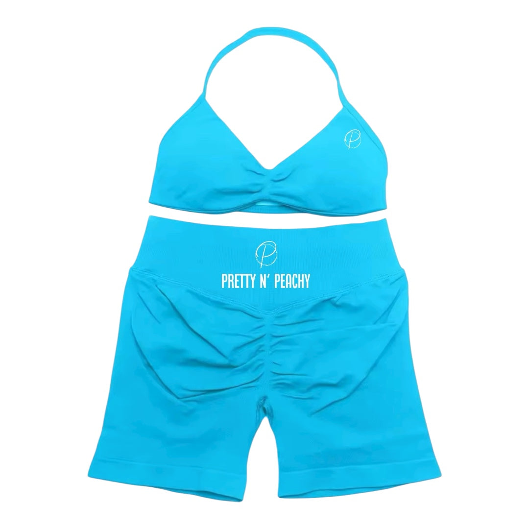 Glacier Blue Sculpt Shorts **PRE-ORDER••