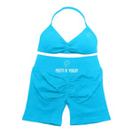 Load image into Gallery viewer, Glacier Blue Sculpt Shorts **PRE-ORDER••
