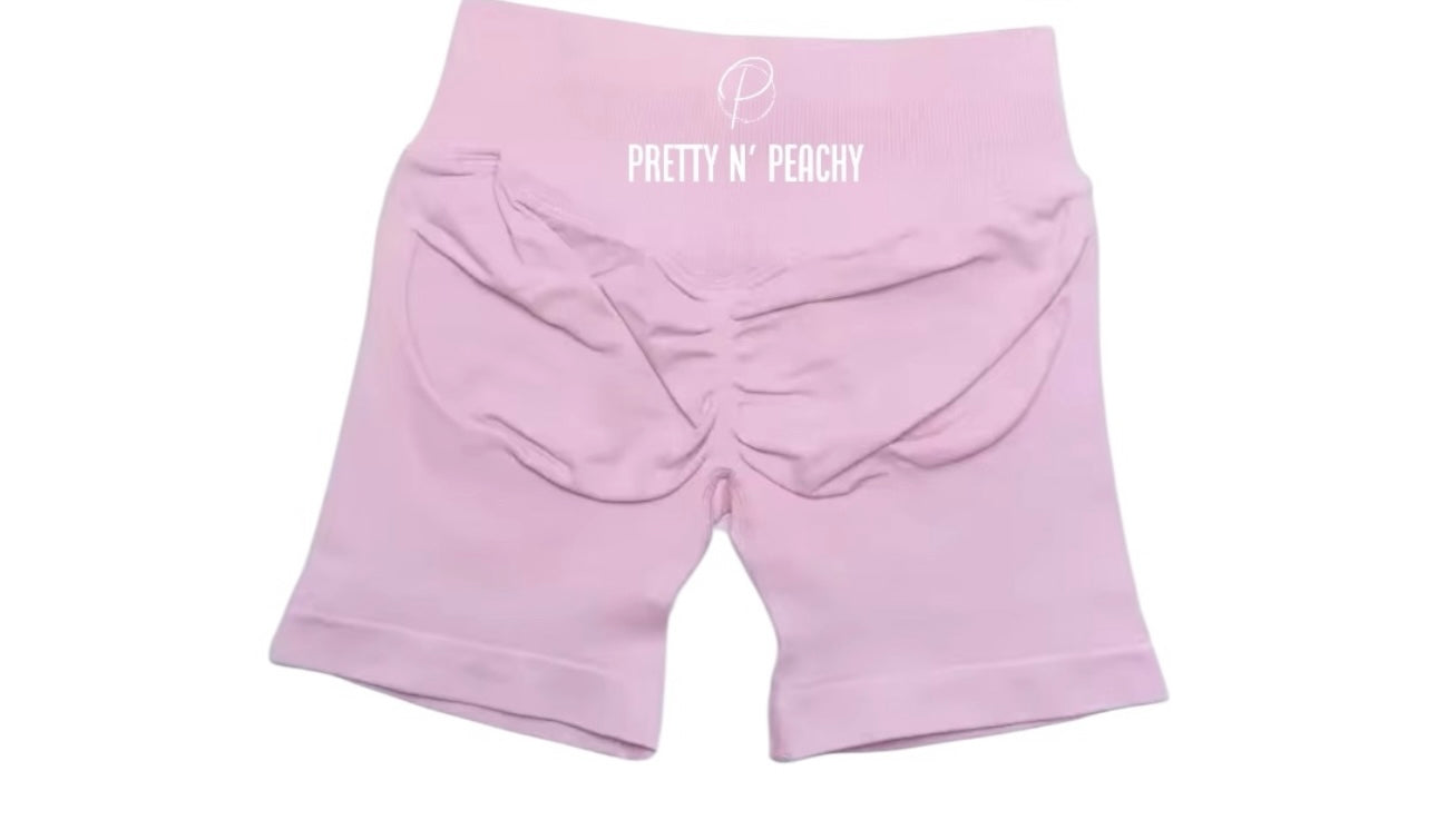 Peony Pink Sculpt Shorts **PRE-ORDER••