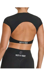 Load image into Gallery viewer, Black Open Back Crop Top ••PRE-ORDER••
