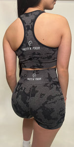 Load image into Gallery viewer, Black Camo Sports Bra
