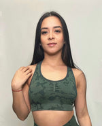 Load image into Gallery viewer, Green Camo Sports Bra

