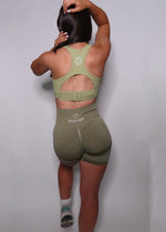 Load image into Gallery viewer, Light Green Knot Sports Bra
